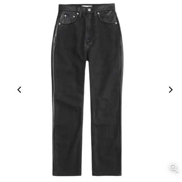 Abercrombie & Fitch Denim - Abercrombie & Fitch Two Toned Leather and Black Jeans